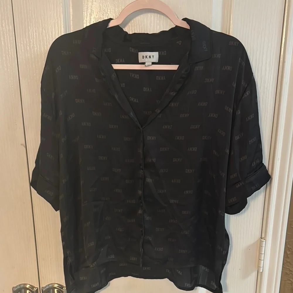 DKNY Black Pajama Set Soft Sleepwear - Picture 2 of 7